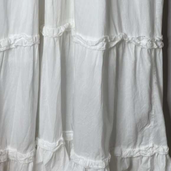 House Of Harlow Gorgeous White Ruffled Maxi Dress Layered Tie Back Medium New - Picture 7 of 11